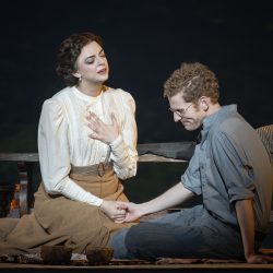 L–R Talia Suskauer and Max Chernin in the National Tour of PARADE. Photo by Joan Marcus.